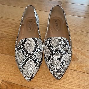 Snake print flats